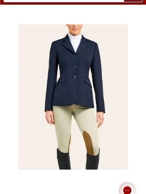 Ladies R.J. Classics Devon Show Coat Washable Navy Herringbone NEW Size 16R